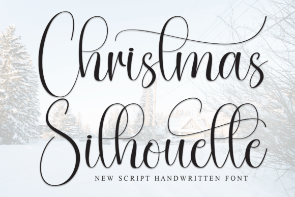 Christmas Silhouette: A Handwritten Font for Elegant Branding