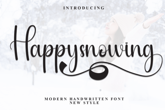 Happysnowing: A Playful Script Font for Editorial Design
