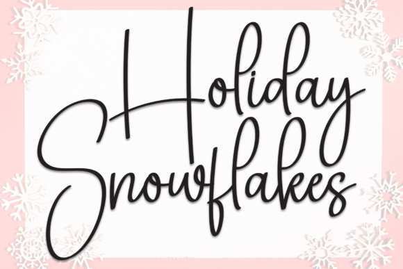 Holiday Snowflakes: A Charming Display Font for Brands