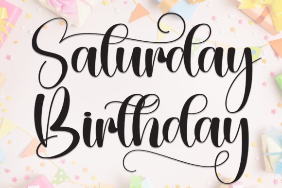 Saturday Birthday: A Timeless Handwritten Font for Branding