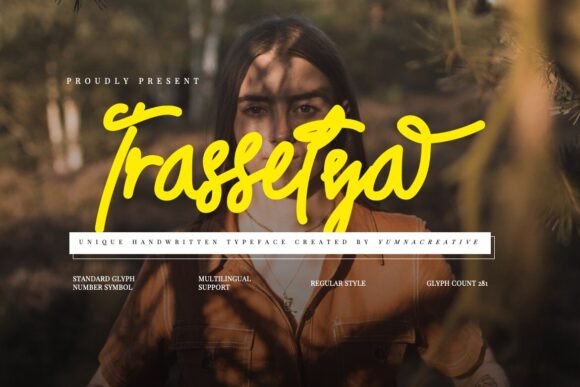 Trassetya: A Natural Handwritten Font for Authentic Branding