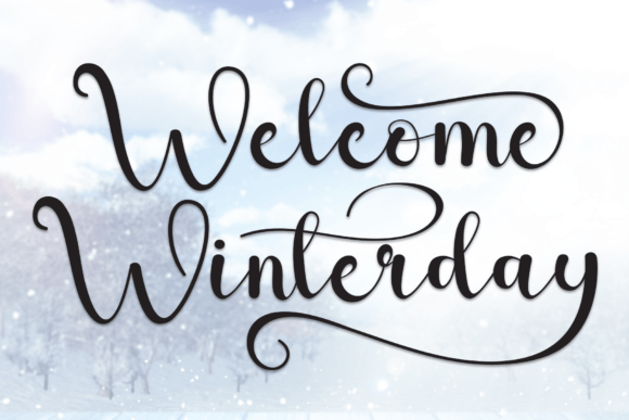 Welcome Winterday: A Script Font for Editorial Design